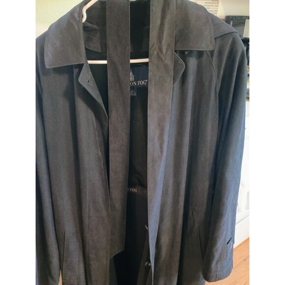 VTG London Fog Trench Coat Women's Large Petite Black With Removable Lining - Picture 15 of 15